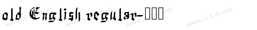 old English regular字体转换